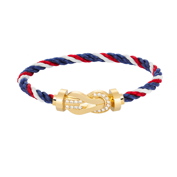 ˇTrend JewelryˇCHANCE GROSSES 8-FACH-SCHNALLE HALBDIAMANTARMBAND GOLD