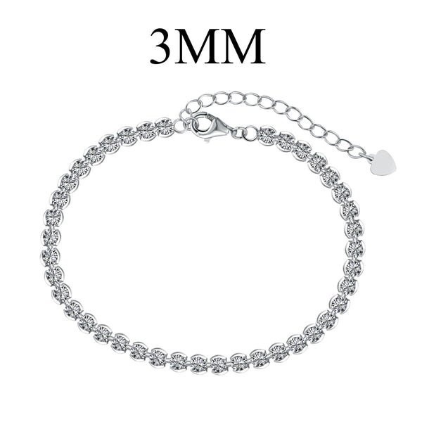 ˇTrendschmuckˇVerziertes, funkelndes Armband im Rundschliff für den Alltag