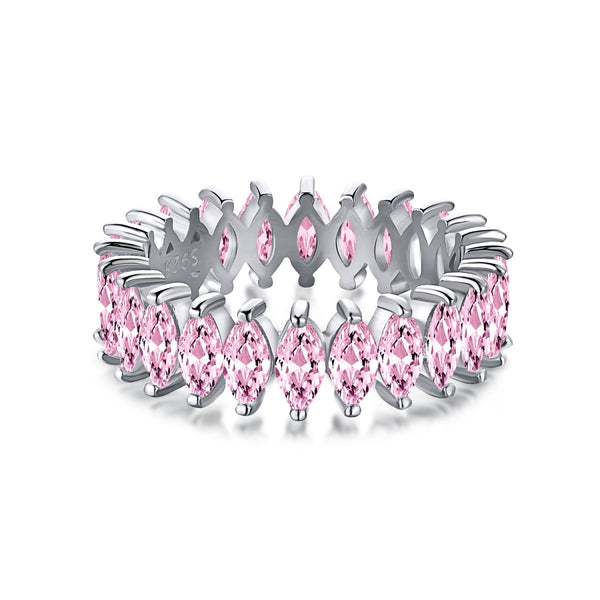 ˇTrend JewelryˇWunderschöner Tennisring im Marquise-Schliff