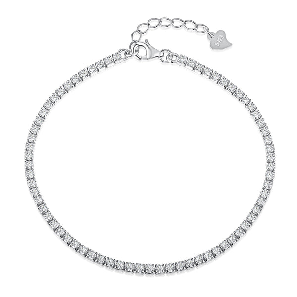 ˇTrend JewelryˇStrahlend glänzendes Tennisarmband im Prinzessschliff