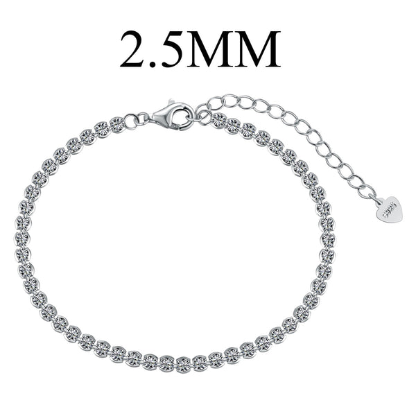 ˇTrendschmuckˇSchillerndes, funkelndes Armband im Rundschliff für jeden Tag