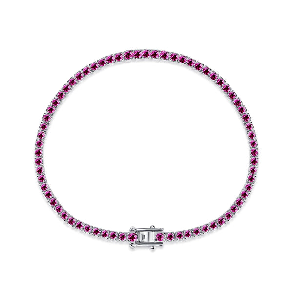 ˇTrend JewelryˇSchillerndes buntes Armband im Rundschliff für jeden Tag