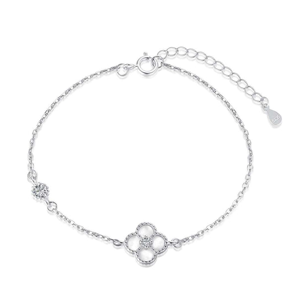 ˇTrendschmuckˇZartes vierblättriges Kleeblatt-Armband