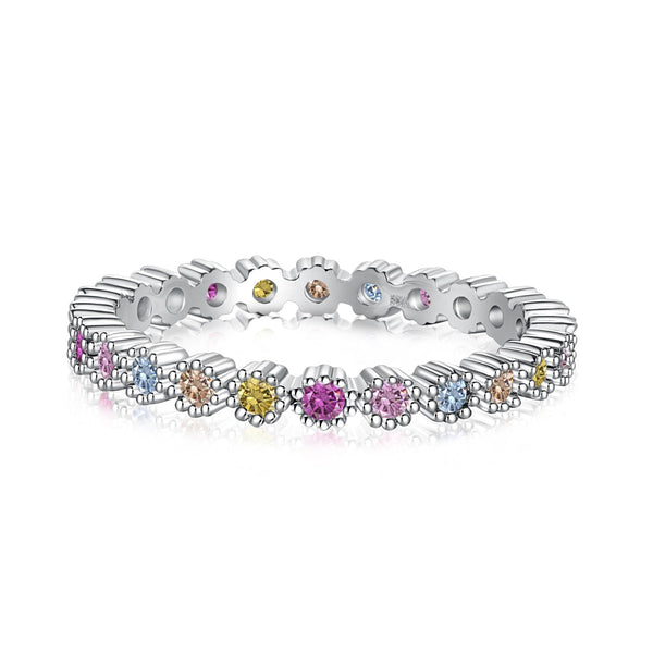 ˇTrend JewelryˇExquisiter bunter Partyring im Rundschliff