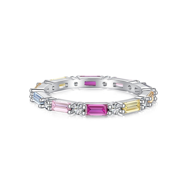 ˇTrend JewelryˇLively In Shades Eleganter Radiant Cut Alltagsring