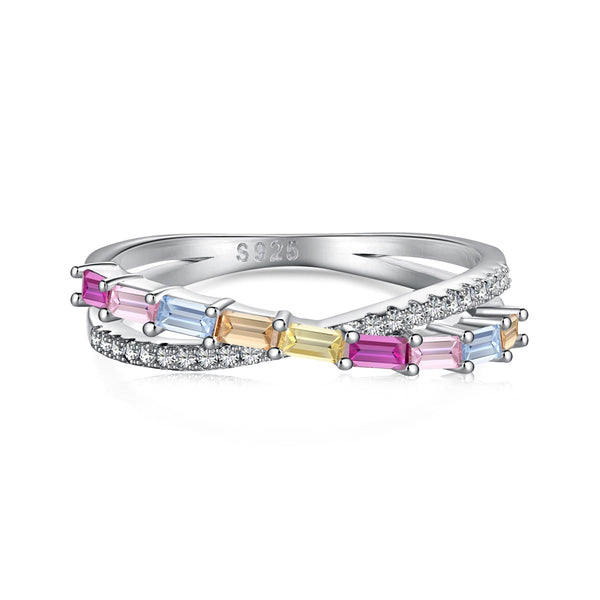 ˇTrend JewelryˇEnergetischer, eleganter Partyring im Radiantschliff