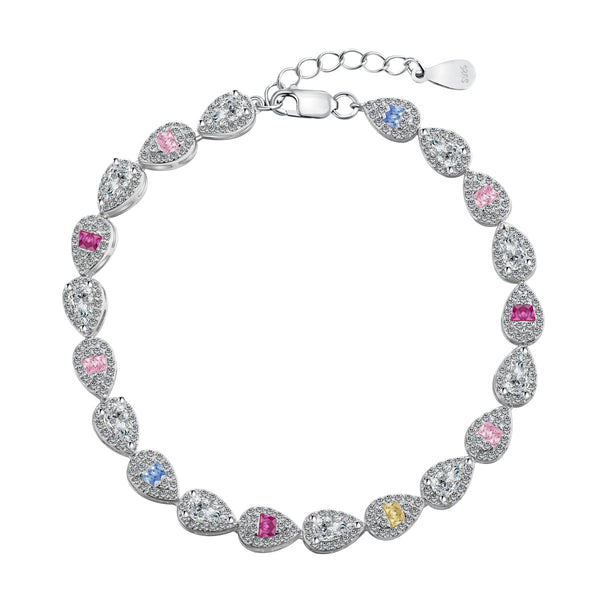 ˇTrend Jewelryˇ0,25 Karat strahlendes Wassertropfen-Armband für den Alltag