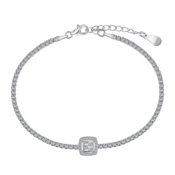 ˇTrend JewelryˇLuxuriöses schillerndes Bankettarmband in quadratischer Form