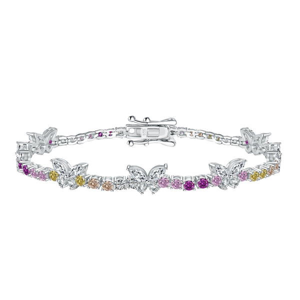 ˇTrend JewelryˇVerziertes buntes Schmetterlings-Armband im Rundschliff