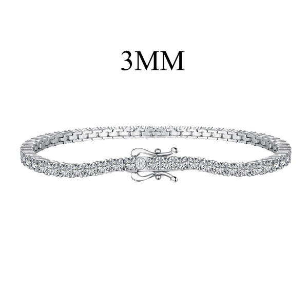 ˇTrend JewelryˇZierliches, charmantes Tennisarmband mit rundem Schliff