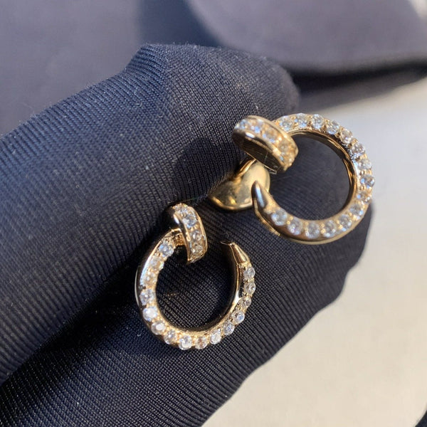 ˇTrendschmuckˇJUSTE OHRRINGE GOLD DIAMANTEN 