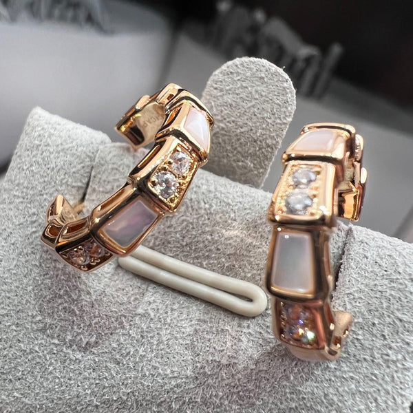 ˇTrendschmuckˇSERPENTI MOP ROSA GOLD OHRRINGE