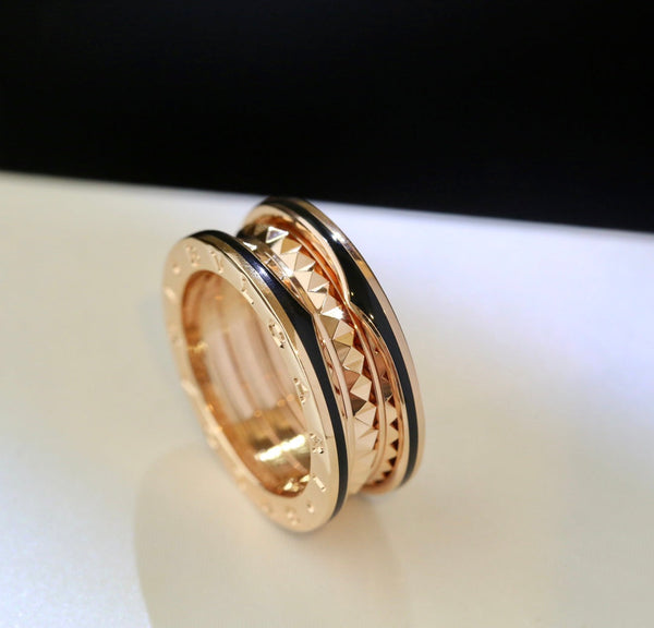 ˇTrend JewelryˇZERO 1 ROSA GOLD SCHWARZER KERAMIKRING