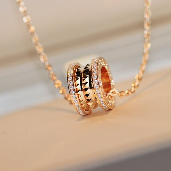 ˇTrend JewelryˇZERO 1 ROCK ANHÄNGER ROSA GOLD HALSKETTE