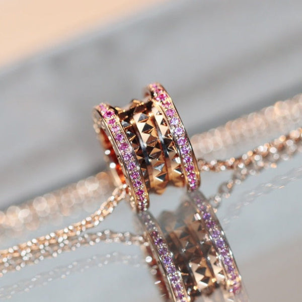 ˇTrend JewelryˇZERO 1 ROCK ROSA GOLD ROSA DIAMANT HALSKETTE