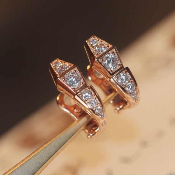 ˇTrend JewelryˇSERPENT ROTGOLD DIAMANT OHRRINGE