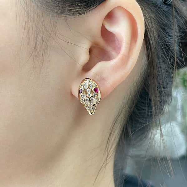 ˇTrendschmuckˇSERPENT DIAMOND OHRSTECKER