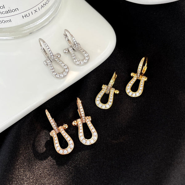ˇTrend JewelryˇFORCE 10 VOLLBESATZ-OHRRINGE MIT DIAMANTEN, MITTLERE MODELL