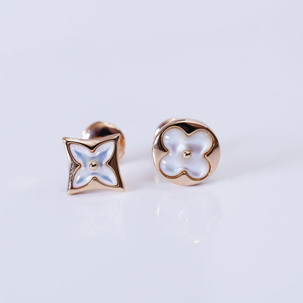 ˇTrend JewelryˇStern und Sonne Roségold-Ohrstecker
