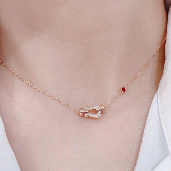 ˇTrend JewelryˇFORCE 10 DIAMANT-ROSAGOLD-HALSKETTE