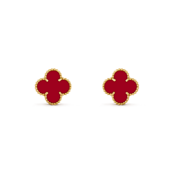 ˇTrend JewelryˇCLOVER MEDIUM 1 MOTIFS CARNELIAN OHRRINGE