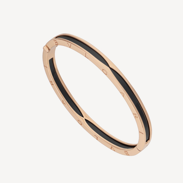 ˇTrend JewelryˇZERO 1 ROSA GOLD MIT SCHWARZEM KERAMIKARMBAND