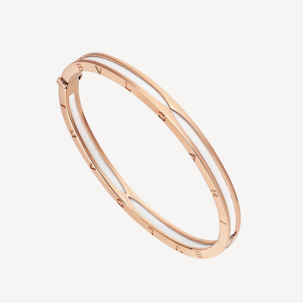 ˇTrend JewelryˇZERO 1 ROSA GOLD MIT WEISSER KERAMIKARMBAND