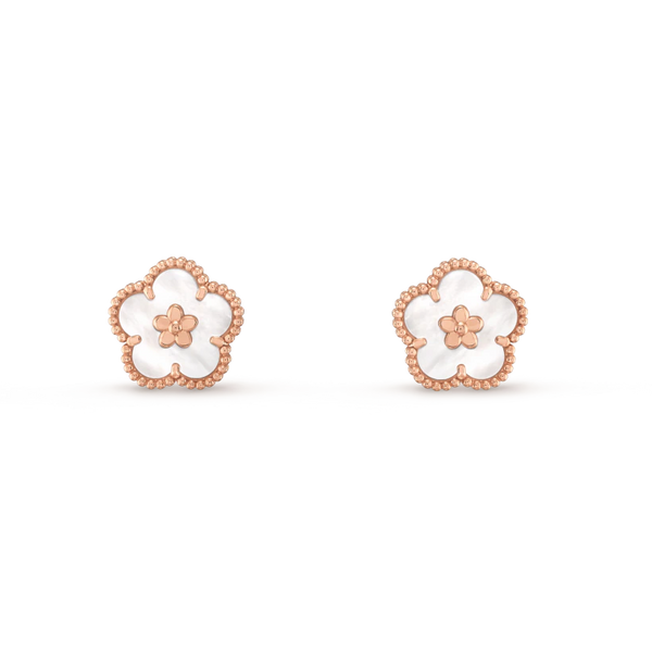 ˇTrend JewelryˇLUCKY ROSA GOLD WEISSE MOP OHRRINGE 