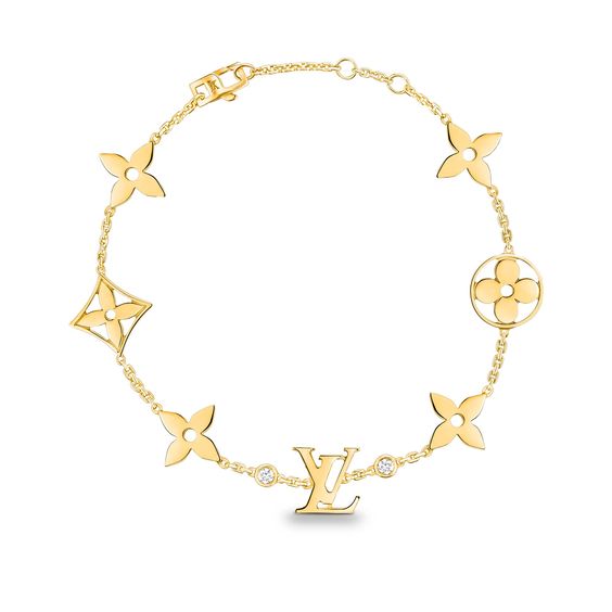 ˇTrend JewelryˇStern und Sonne 7 Motive Goldarmband