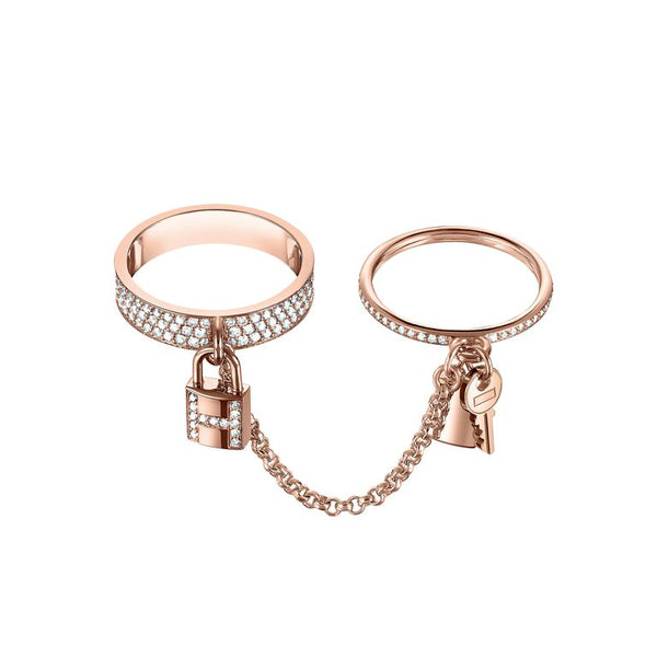 ˇTrend JewelryˇHM KELLY CLOCHETTE DOPPELRING MIT DIAMANTEN