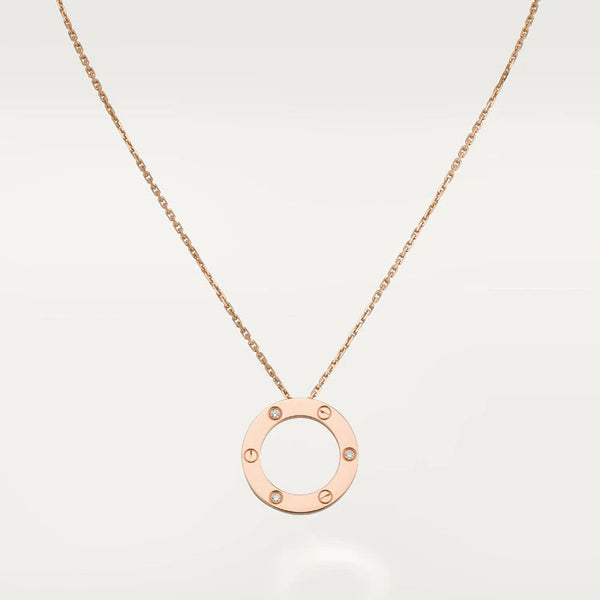 ˇTrend JewelryˇLIEBESHALSKETTE 16MM 3 DIAMANTEN