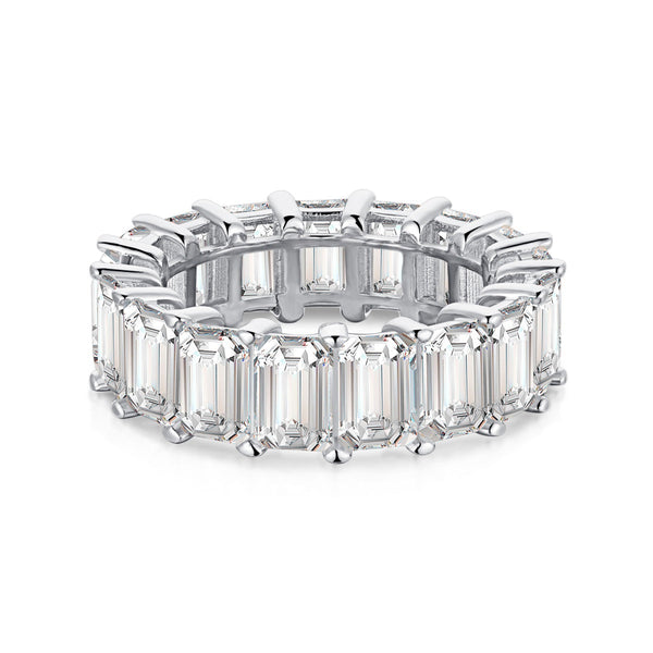 ˇTrend JewelryˇEleganter Tennisring im Smaragdschliff mit 0,75 Karat