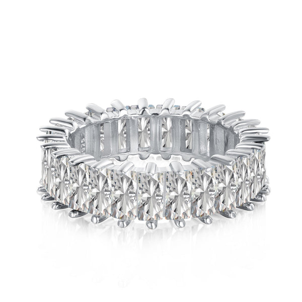 ˇTrendschmuckˇEinzigartiger bunter Ring im Radiantschliff