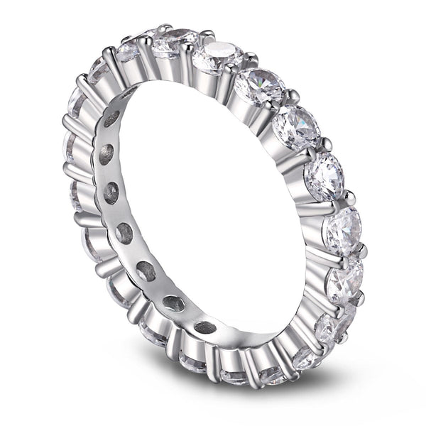 ˇTrend JewelryˇFunkelnder Tennisring im Rundschliff