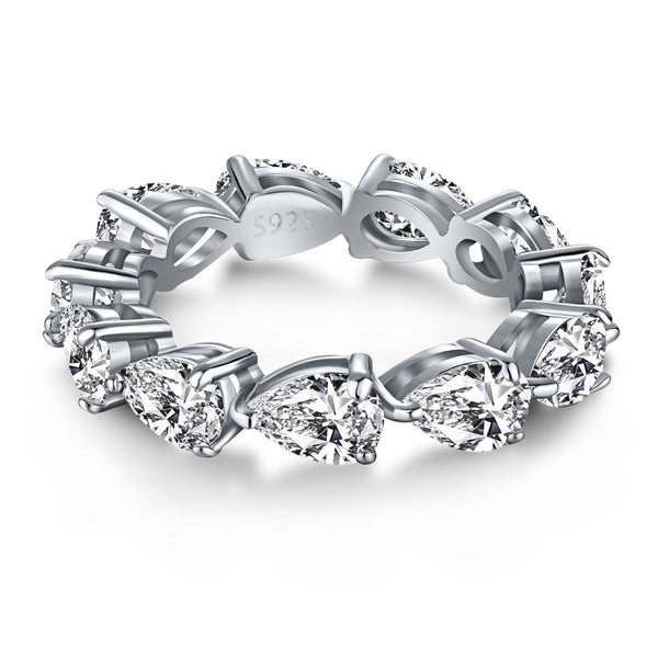 ˇTrend JewelryˇExquisiter Tennisring im Birnenschliff