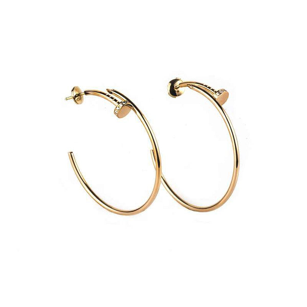 ˇTrend JewelryˇJUSTE OHRRINGE GOLD DIAMANTEN 1,8MM 