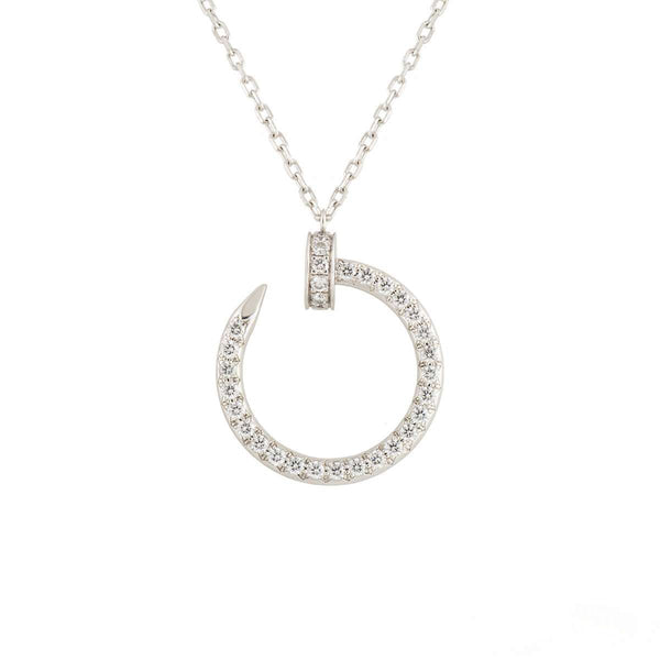 ˇTrendschmuckˇJUSTE HALSKETTE SILBER DIAMANTEN 