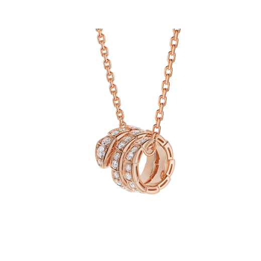 ˇTrend JewelryˇSERPENTI ROTGOLD HALSKETTE DOPPELRING DIAMANT