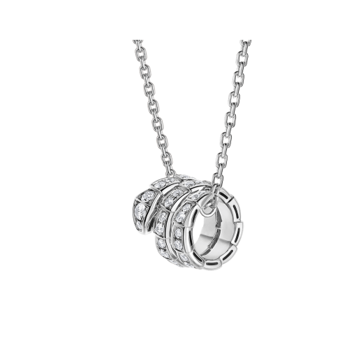 ˇTrendschmuckˇSERPENTI HALSKETTE DOPPELRING DIAMANT