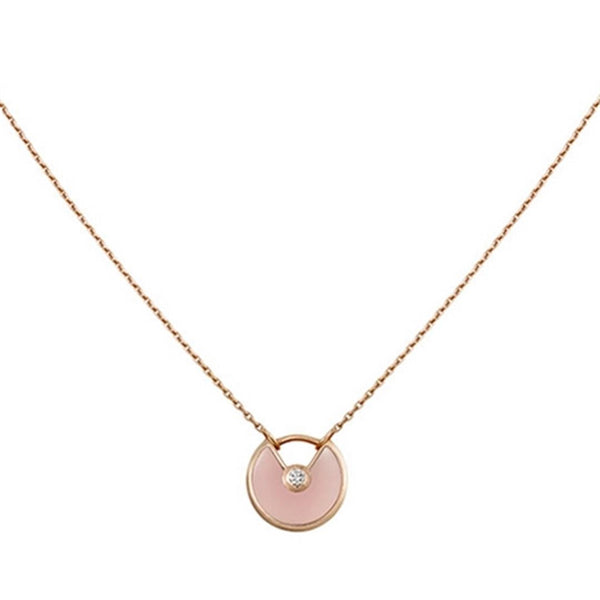 ˇTrend JewelryˇAMULETTE ROSÉGOLD PINK MOP HALSKETTE