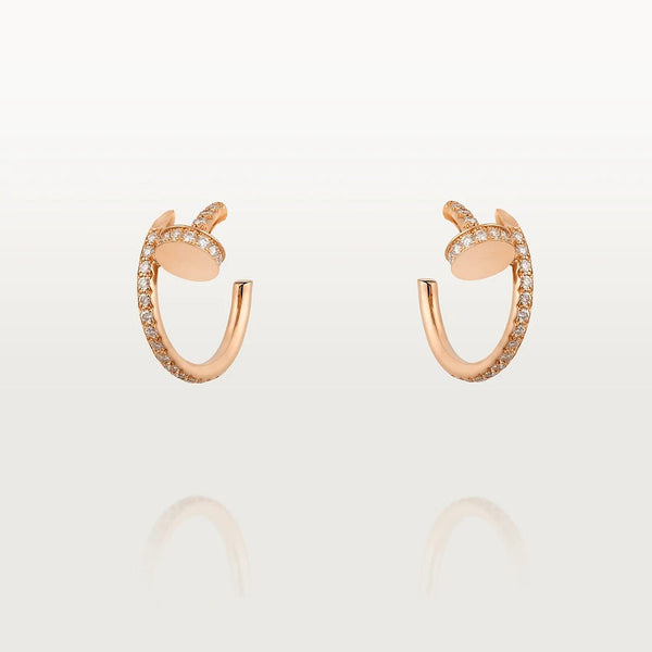 ˇTrend JewelryˇJUSTE OHRRINGE 12,75 MM ROTGOLD DIAMANT