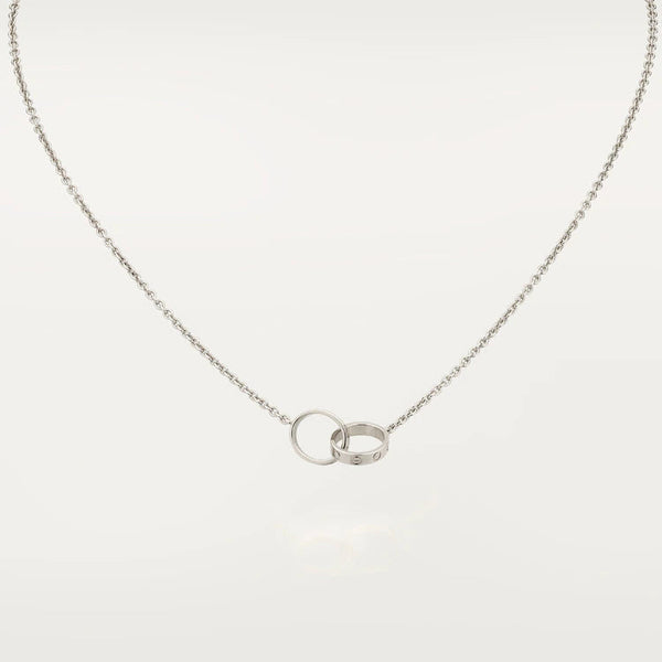 ˇTrendschmuckˇLIEBE HALSKETTE ROTGOLD UND SILBER 