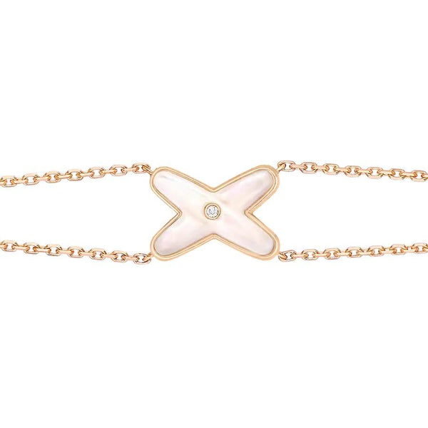 ˇTrend JewelryˇJEUX ARMBAND WEISSES MOP ROSÉGOLD 1 DIAMANT