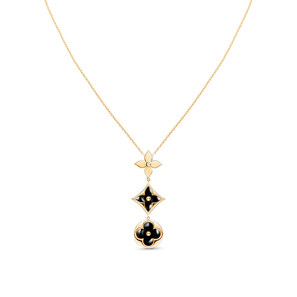 ˇTrend JewelryˇStern und Sonne Onyx Roségold Halskette