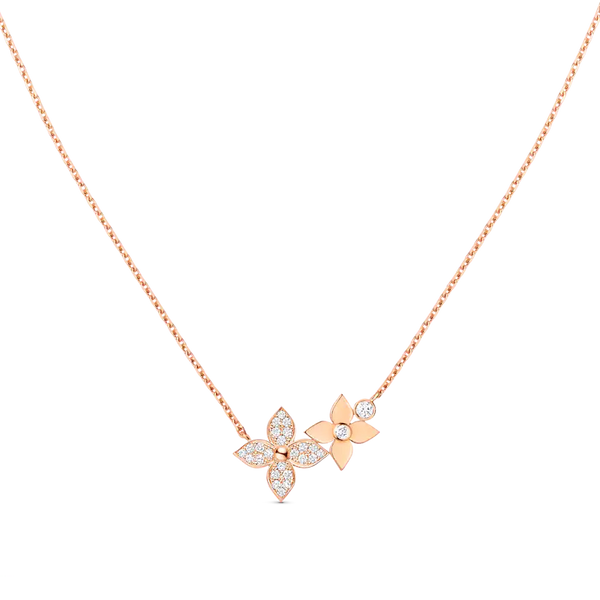 ˇTrend JewelryˇSTAR BLOSSOM HALSKETTE ROTGOLD DIAMANTEN