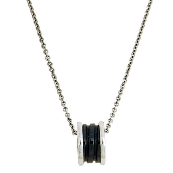ˇTrend JewelryˇZERO 1 SCHWARZE KERAMIK-SILBER-HALSKETTE