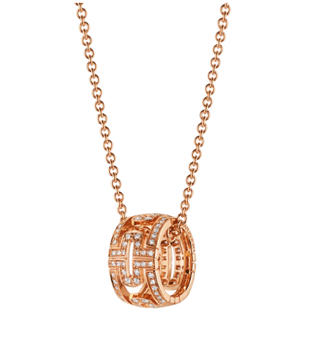 ˇTrend JewelryˇPARENTESI HALSKETTE ROTGOLD DIAMANT