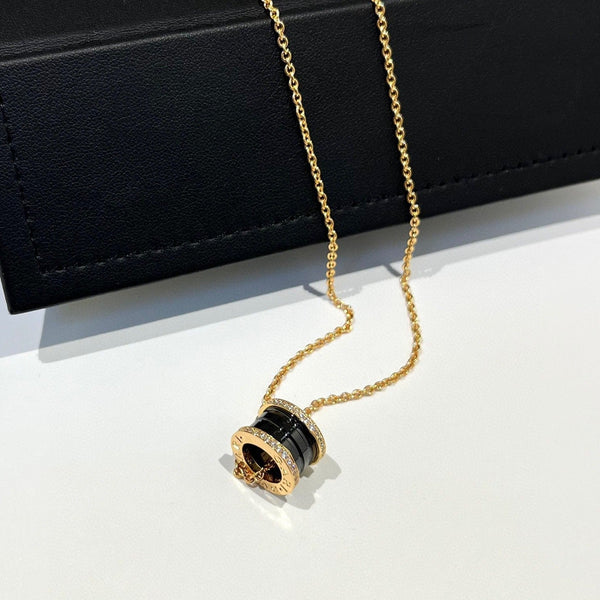 ˇTrend JewelryˇZERO 1 SCHWARZE KERAMIK DIAMANT ROTGOLD HALSKETTE